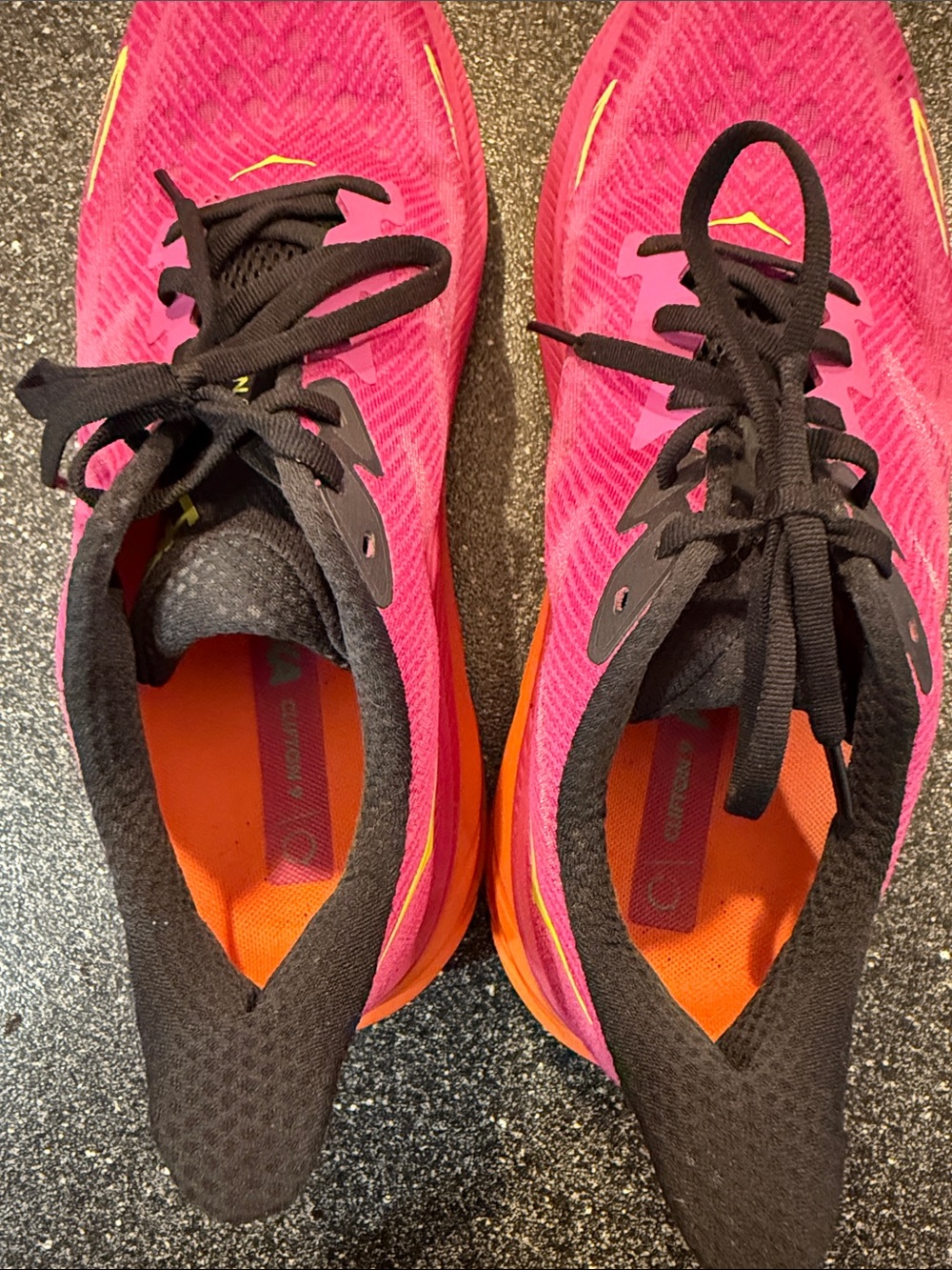 Hoka One One Clifton 9 Men’s Pink and Orange Athletic Running Shoes - size 10.5 - Picture 7 of 7